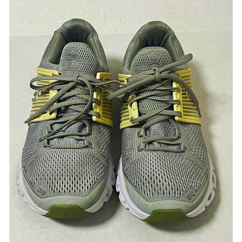On Cloudswift Running Sneakers Gray/Cream Lace-Up Low Top Mesh Rubber Sole